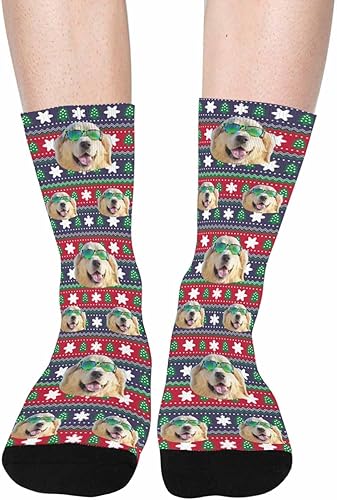 Miniatura 5 de Artsadd Calcetines personalizados para hombres y mujeres, amantes de los perros y gatos, calcetines con fotos personalizados, regalos