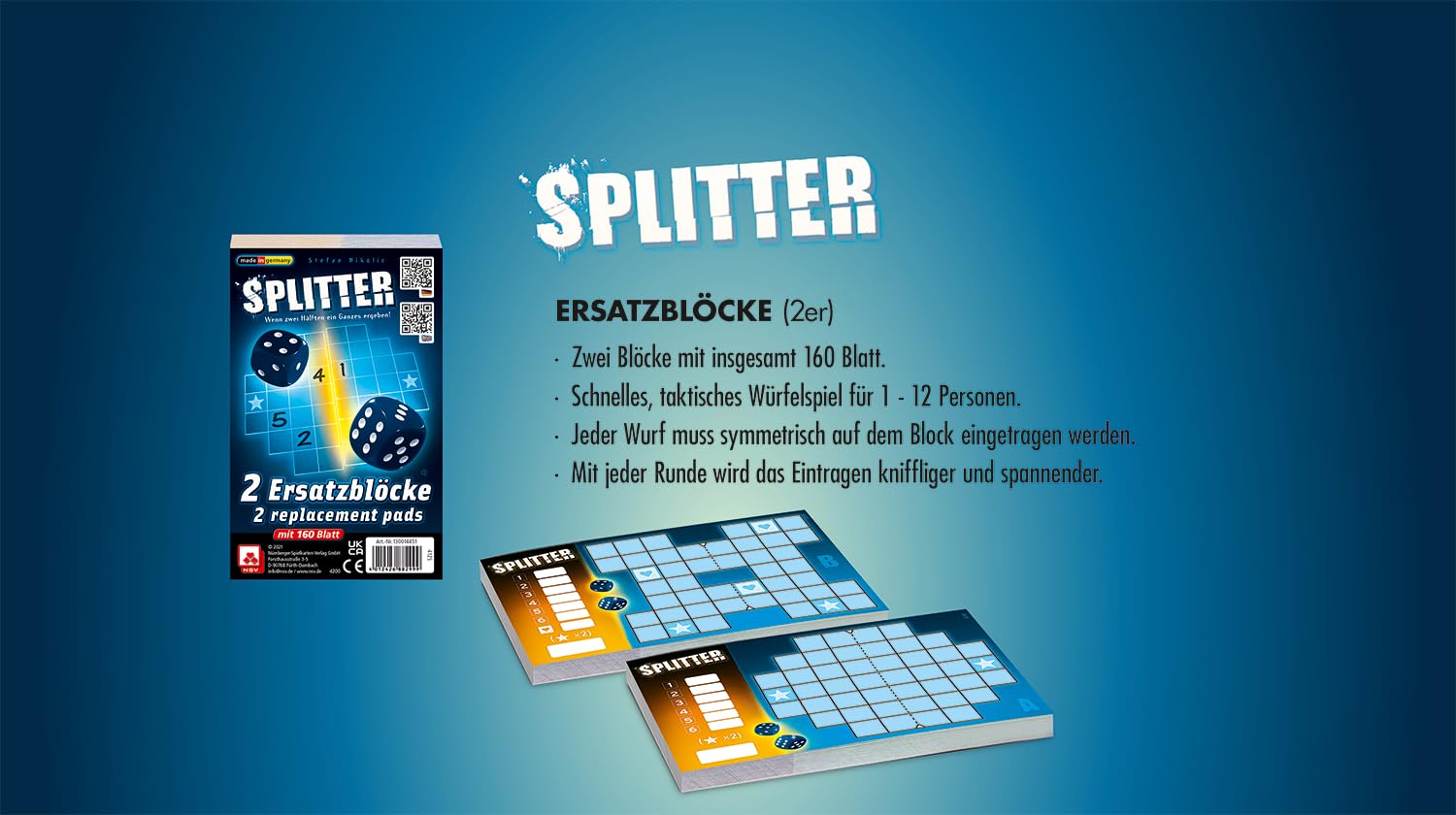 NSV - 4125 - Splitter - Replacement Blocks - Dice Game, Colourful, Small - Image 4