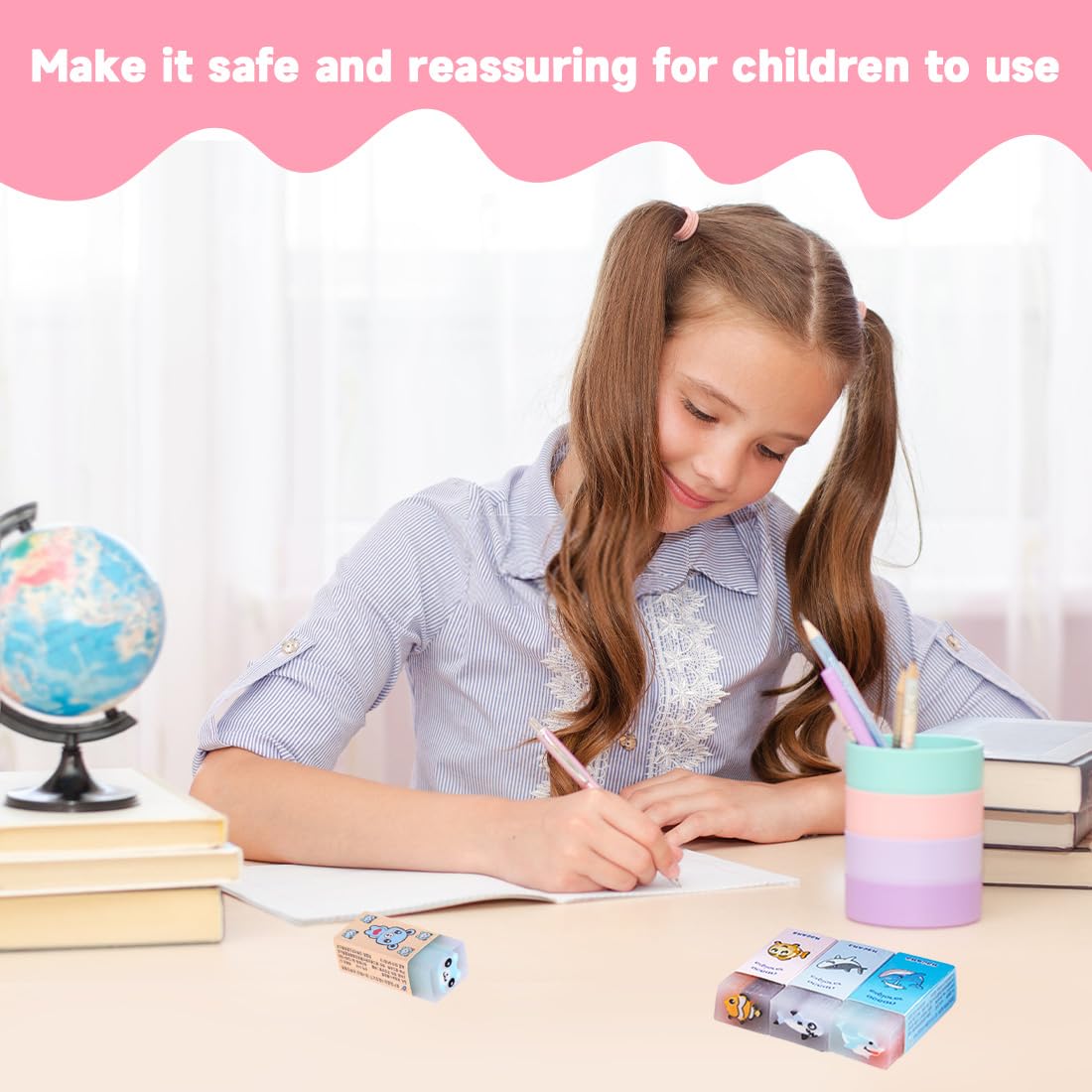 15 Pezzi Gomme da Cancellare per Bambini - con Motivo Divertente - 15 Stili Carini con Motivi Diversi - Ideali per Scuola, Ufficio e Regali per Studenti