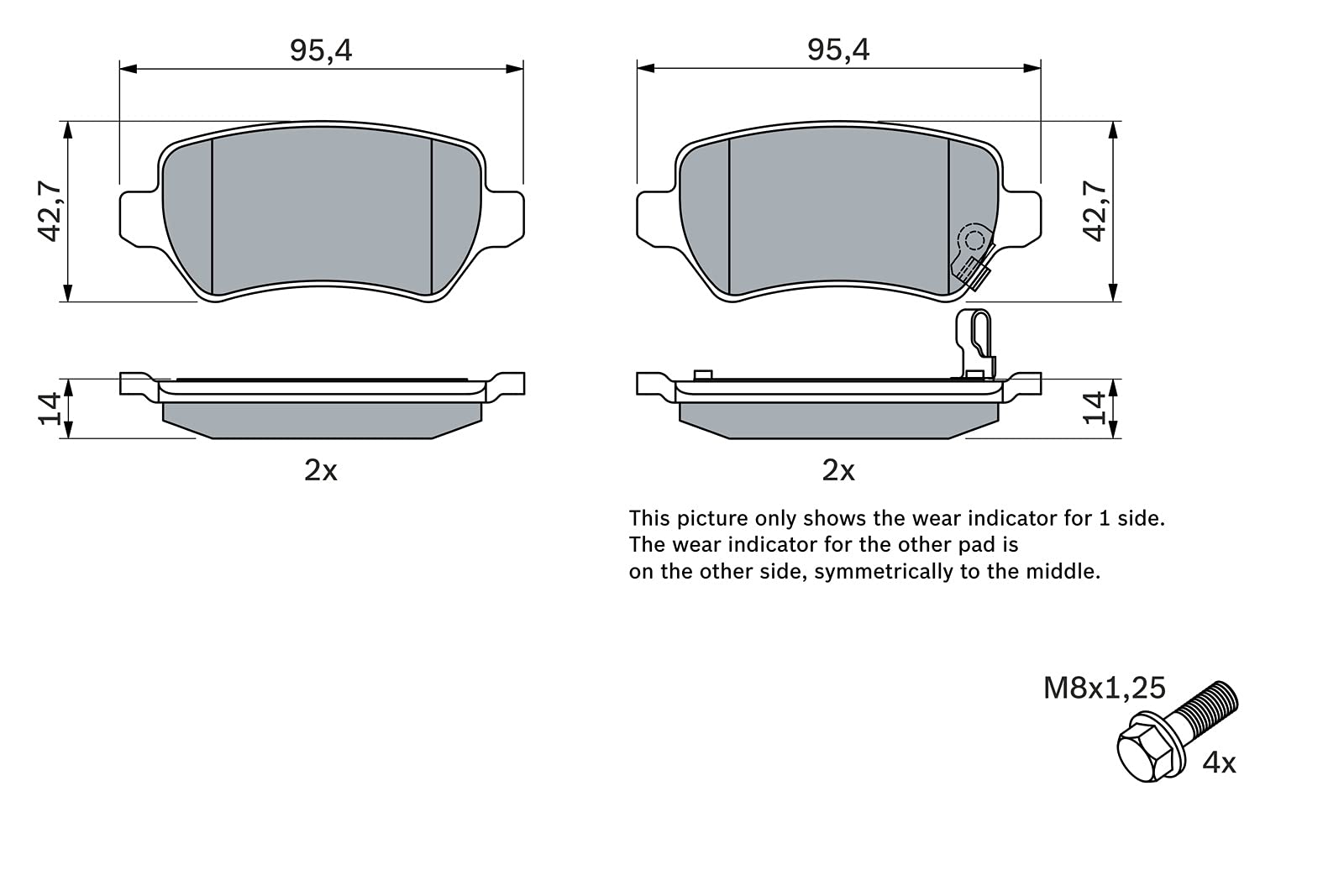 0 986 494 441 BOSCH BP1363 Remblokken Low-Metallic | prijs en