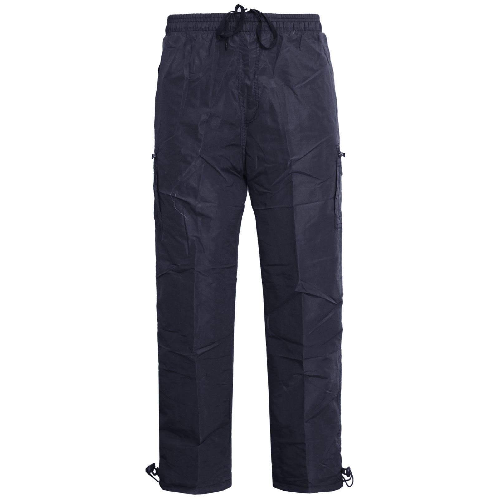 Mens Cargo Thermal Fleece Lined Combat Pants Trouser Jogging Bottoms Joggers[Navy,XXXL]