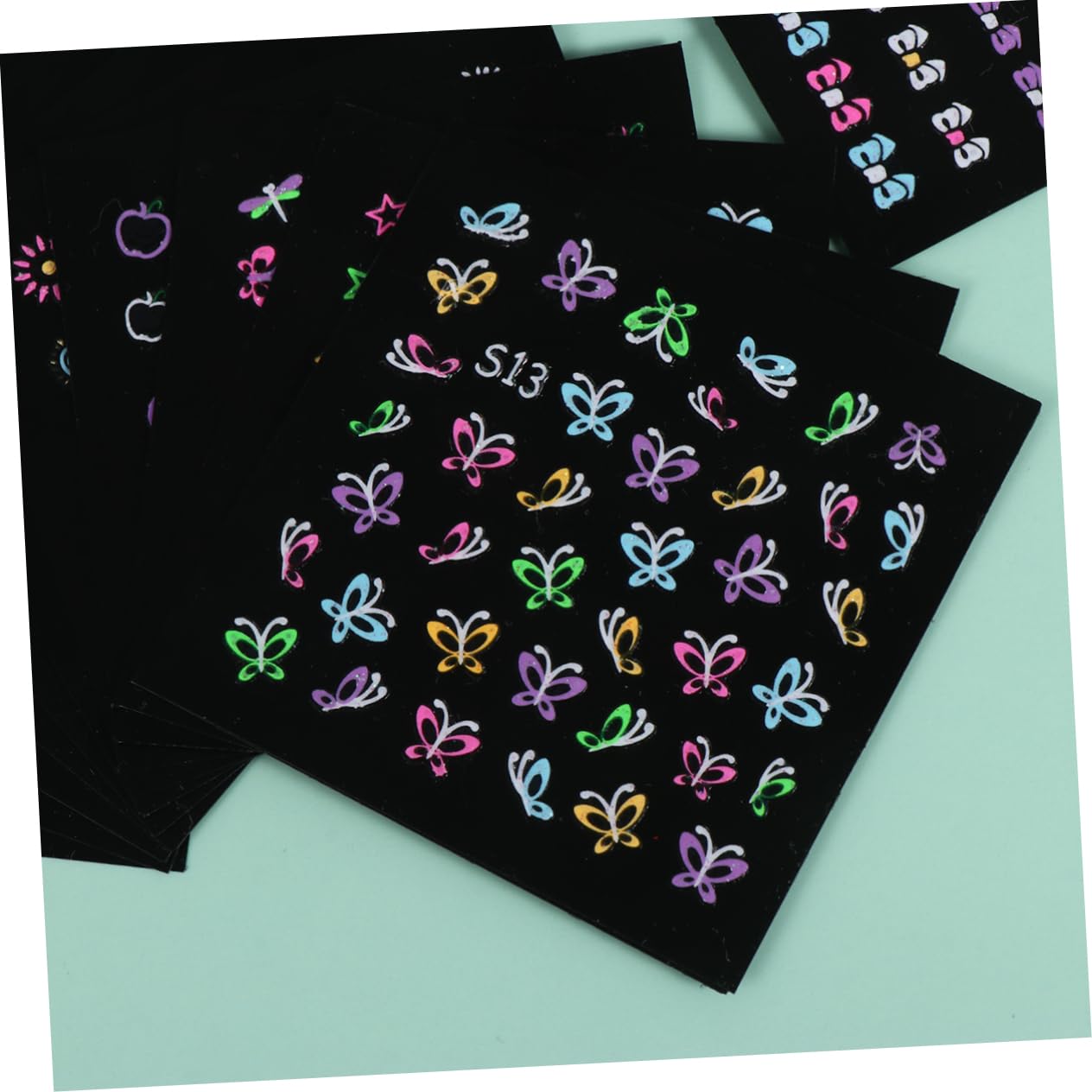 3 Set Sticker Per Unghie Fluorescenti Adesivi Nail Art Creativi Per Decorazioni Feste E Manicure Diy Per Donne E Ragazze Fogli*3