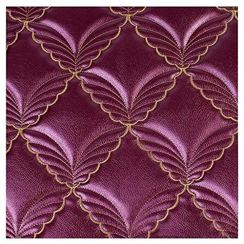 Tissu d'ameublement imitation cuir rouge pour refaire les chaises de salle à manger