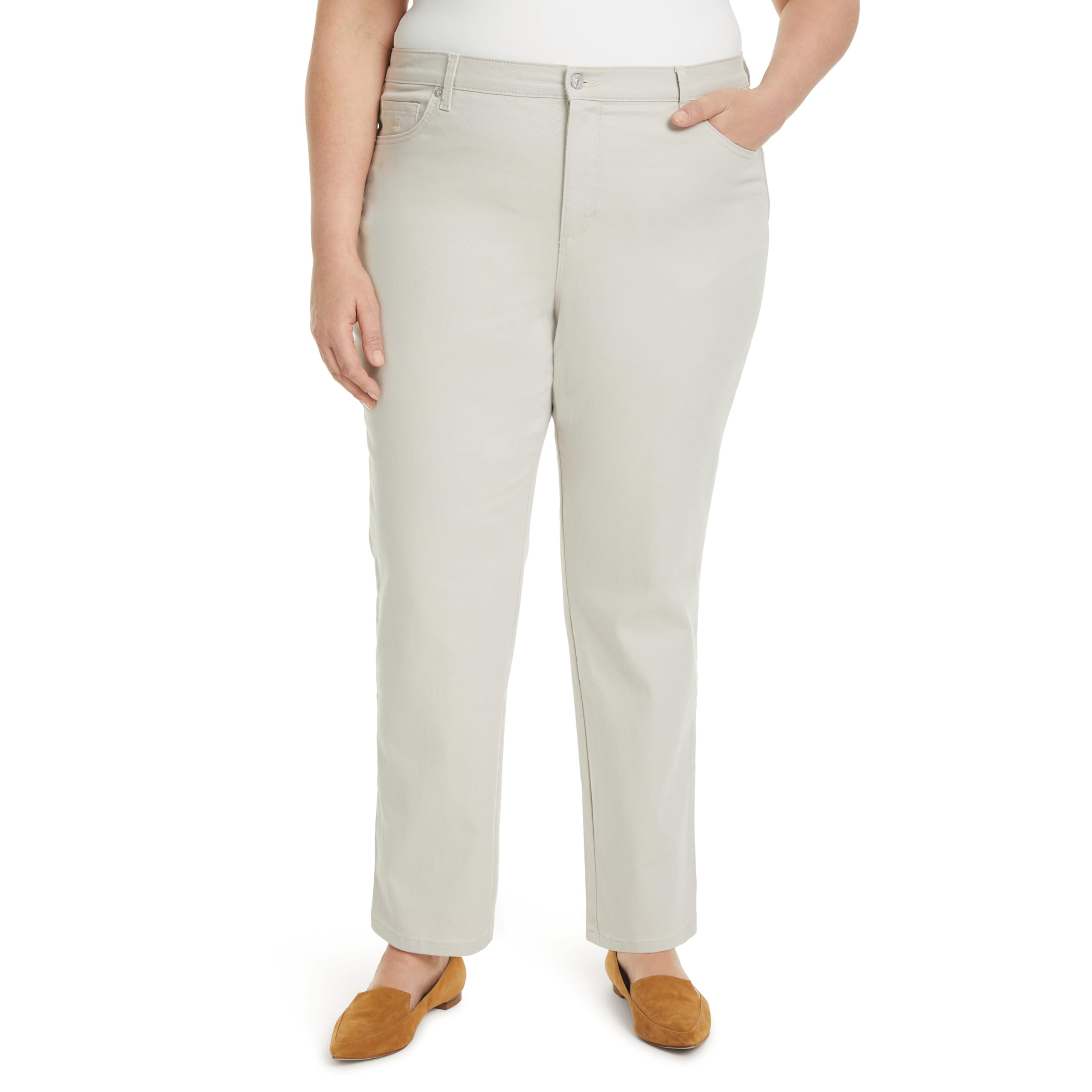 Gloria Vanderbilt Womens Amanda Classic High Rise Tapered Jean Plus Size