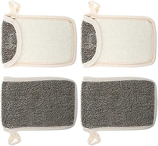 FRCOLOR 4 Pçs Bolsa De Sabão Bolsa De Sabão De Bolso Bolha Espuma Barra De Sabão Bolsa De Espuma Bolsa De Banho De Linho Saco De Sabão Para Limpeza Facial Corporal Esfoliante