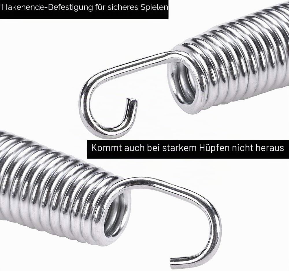 Trampolin Federn für 240 244 305 360 366 396 400 426 bis 430 cm Ersatzfeder,10 Stück Fitness-Trampolinfedern + 1 Stück Federwerkzeug