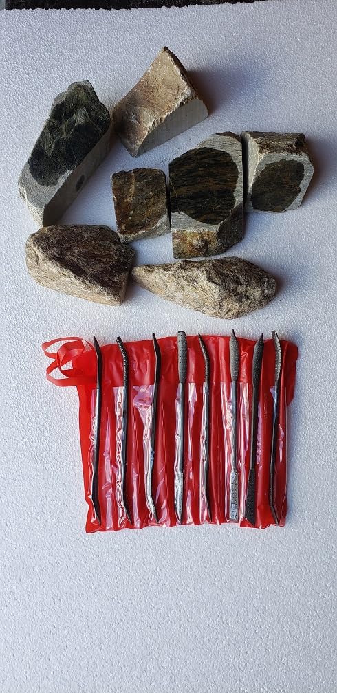 Soapstone Carving kit 10lbs Blocks Soapstone Carving Files Tools DIY Arts & Crafts Carving Kit Kids Adults