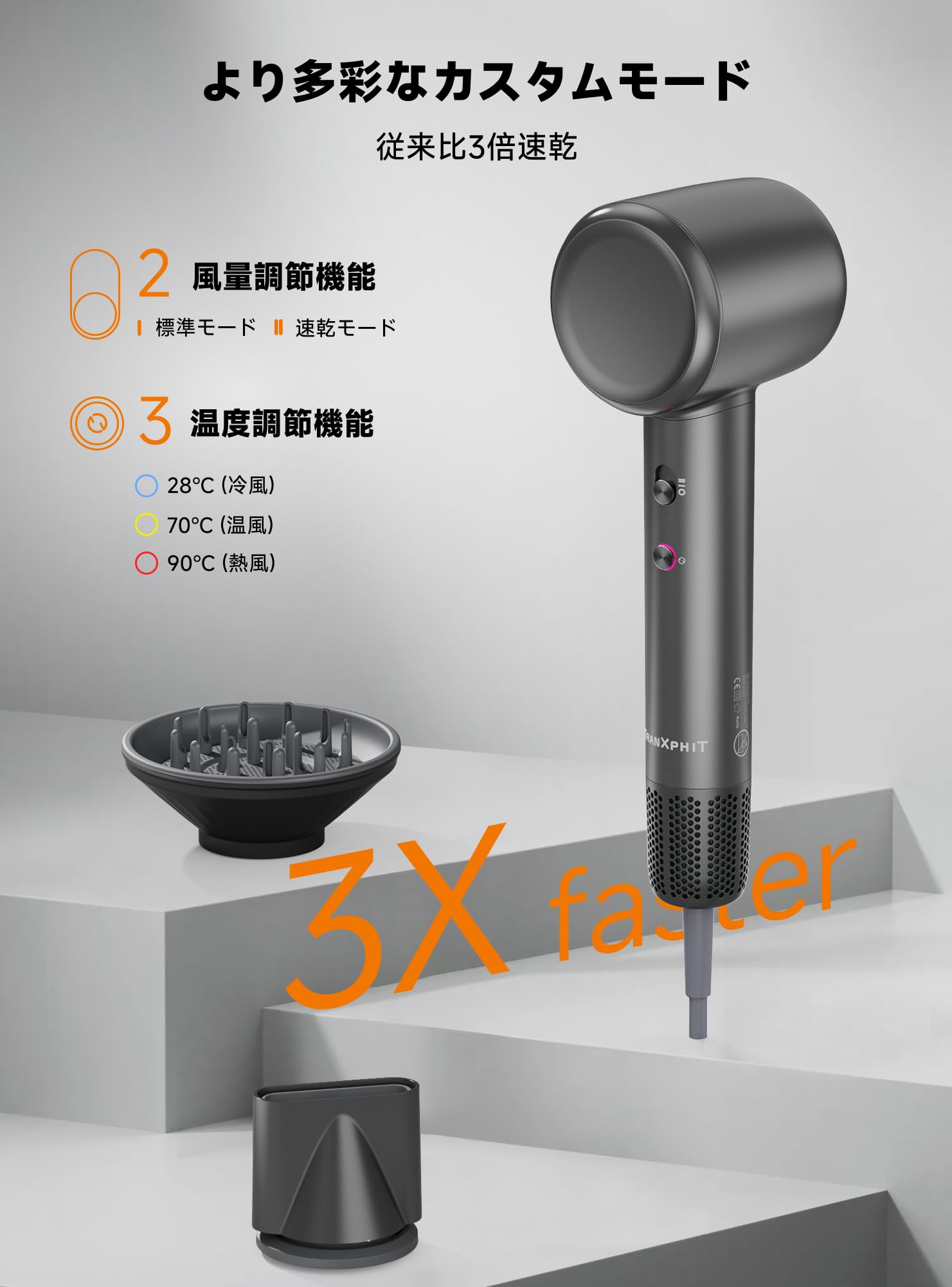 【人気商品】【2025年革新モデル・5億マイナスイオン】 ドライヤー 大風量 速 Amazon | ドライヤー 大風量【2025革新モデル・速乾・静音】ヘア