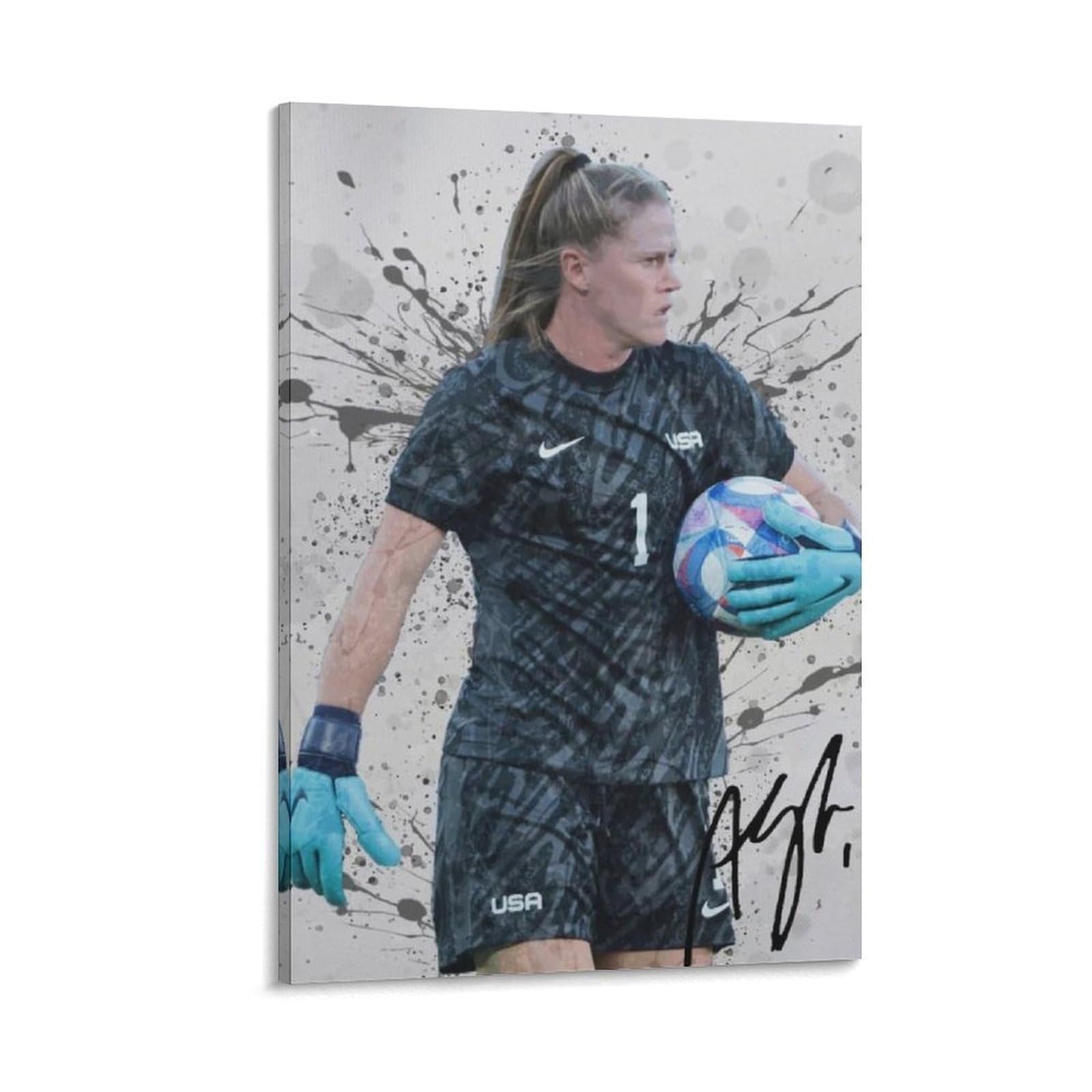 FCOIN Alyssa Naeher Canvas Poster Canvas Poster Wall Art Picture Prints Hanging Photo Decor Home Posters Artworks 16x24inch(40x60cm)