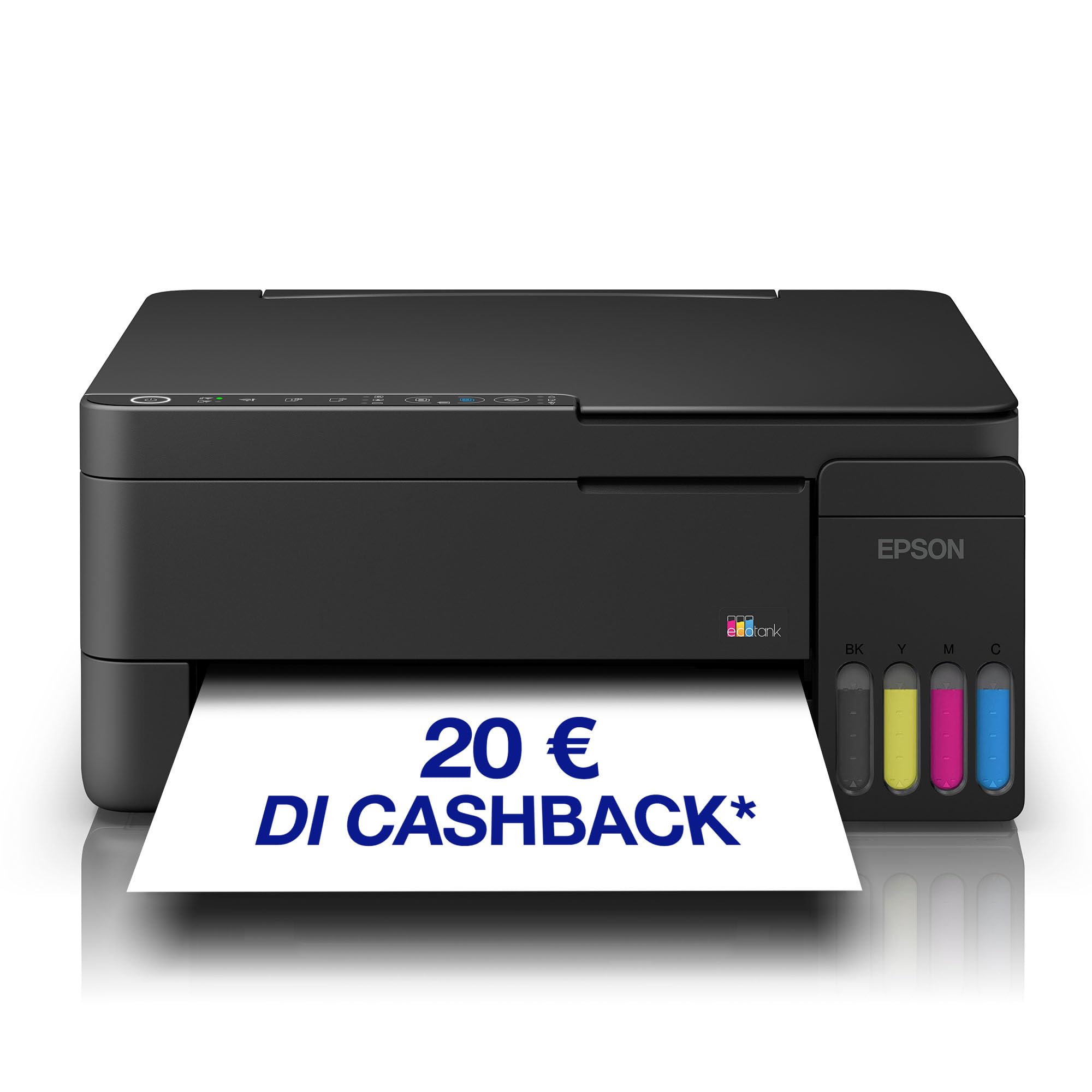 Epson EcoTank ET-2912 | Uso domestico intenso | Wi-Fi | A4 | Stampa, copia, scansione | Compatibile con AirPrint | Compatta | Fino a 3 anni di inchiostro inclusi