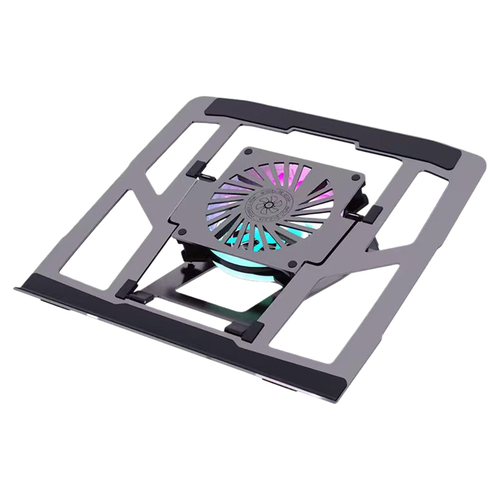 Soporte de altura ajustable para portátil con ventilador, 90-130 mm