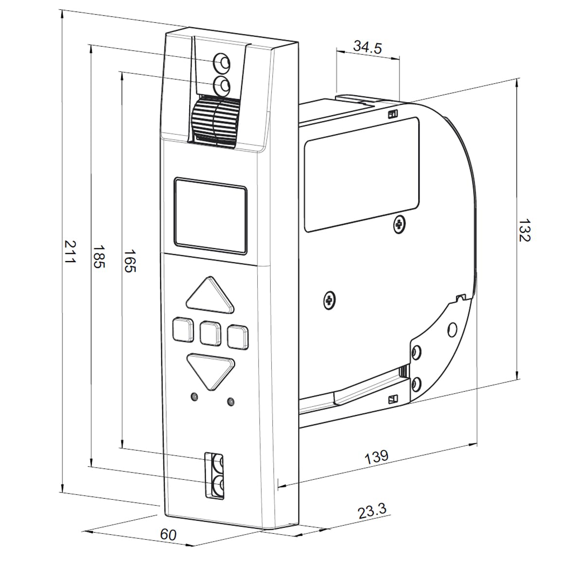 ATTAS MATOFIX PRO + sensore solare avvolgitore elettrico cinghia fino a 45 kg23 mm, a incasso, azionamento universale per tapparelle con display, tempi di guida regolabili (1)