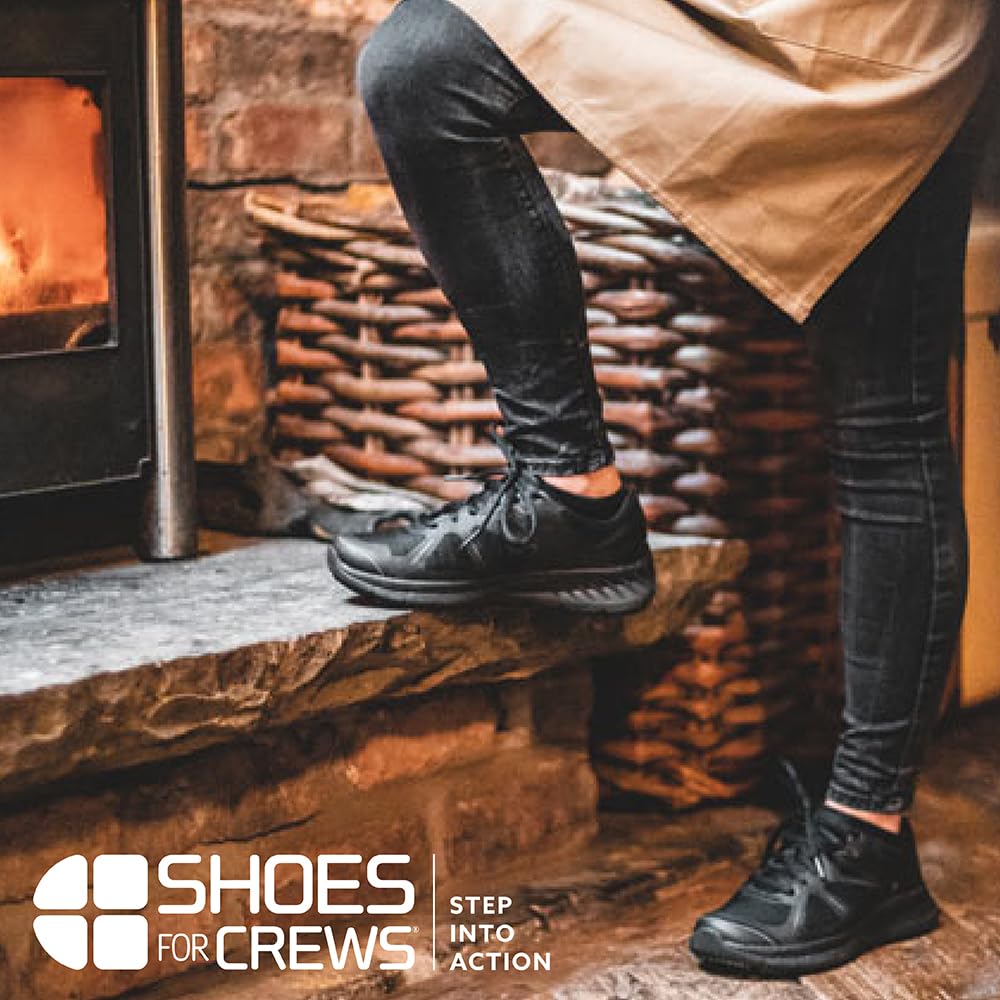 Shoes for Crews Damen-Arbeits-Sneaker mit rutschhemmender Sohle – bequem, leicht, atmungsaktiv, Spritzwasserschutz, ideal für Gastronomie Küchen Kellner, Krankenschwester – Vitality II