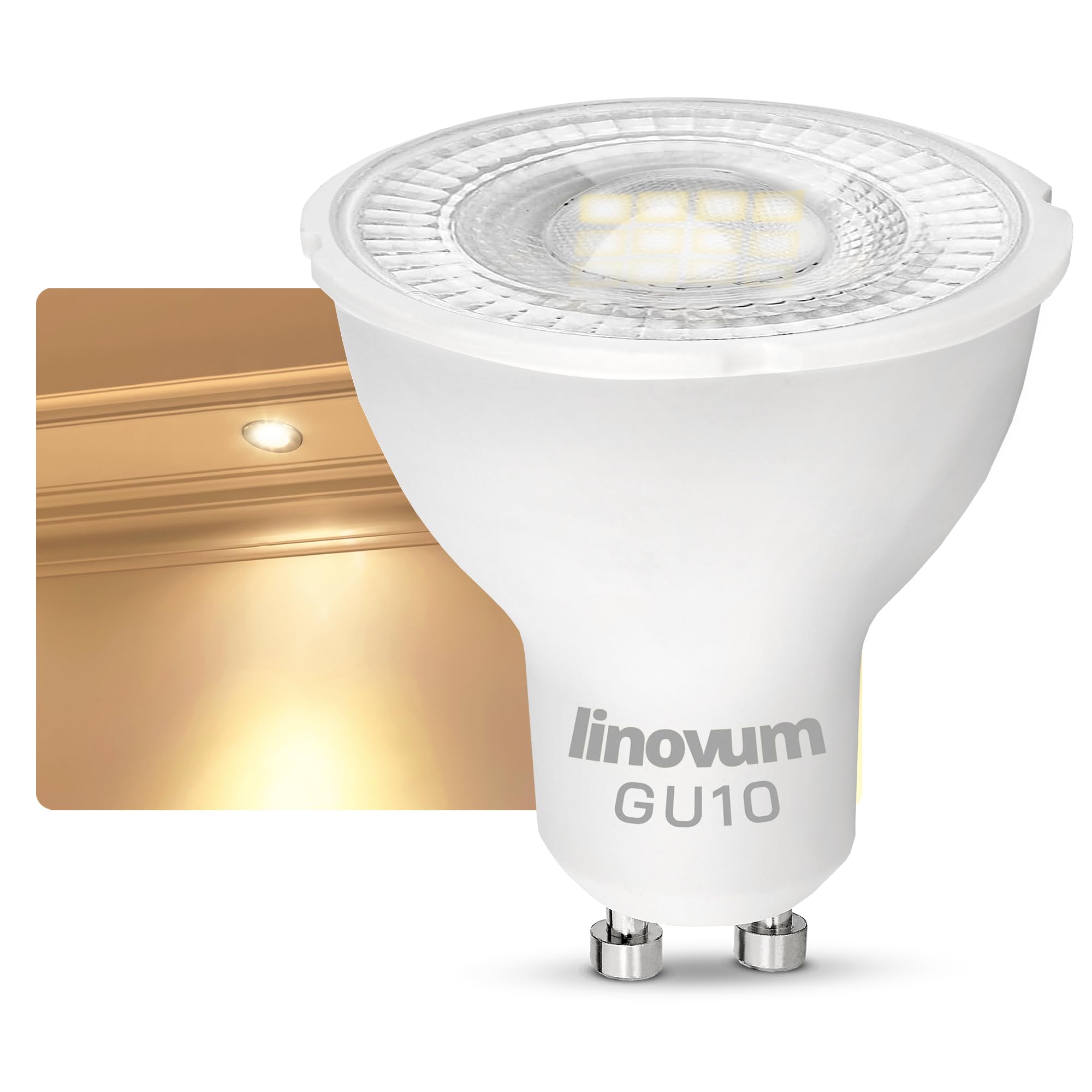 linovum - Lampadina GU10 LED 2W bianco caldo 3000K - lampadina GU10 led sostituzione alogena spot economico lunga durata 230V