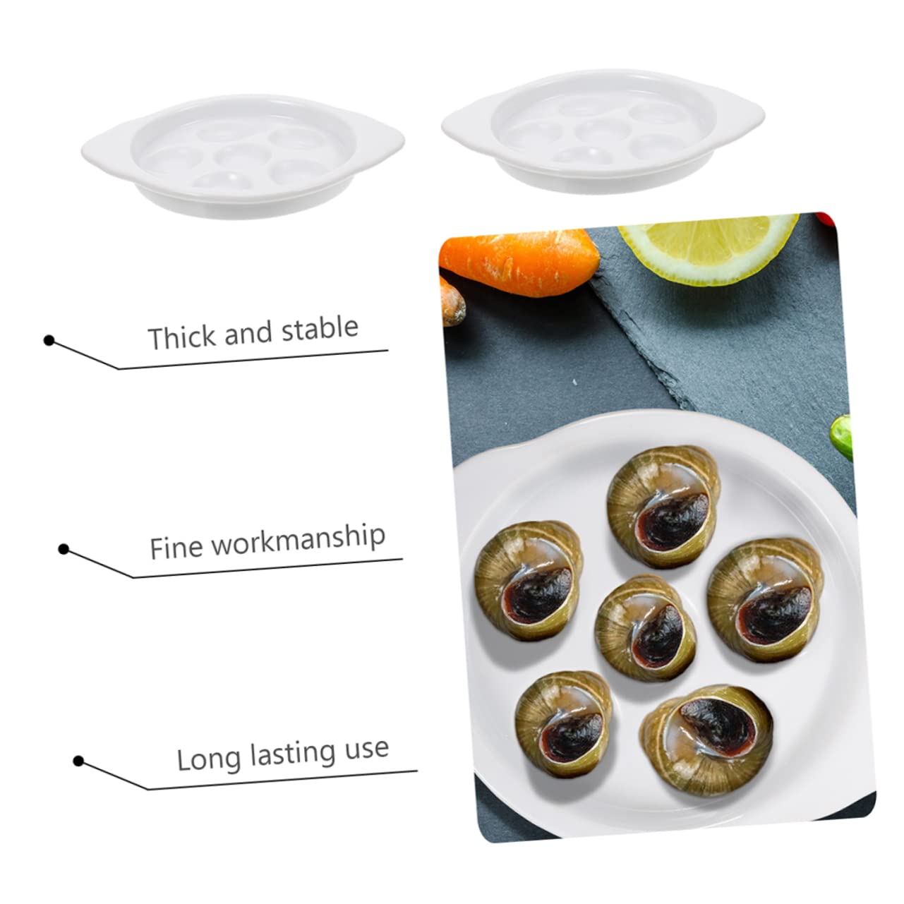 Teglie Per Lumache In Ceramica - Set Da 4 Pezzi, Forate, Multifunzionali Per Cucina