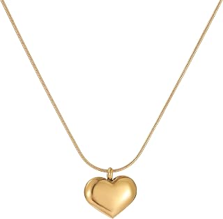 IISUS JEWELS Women Gold-Plated Heart Pendant Necklace | With Anti-Tarnish Stainless Steel Quality and Hypoallergenic Prope... Price In India
