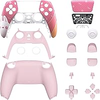 Vista 6 de eXtremeRate Juego completo de carcasa de conejo de Pascua con cubierta de panel táctil, carcasa decorativa de repuesto personalizado, placas