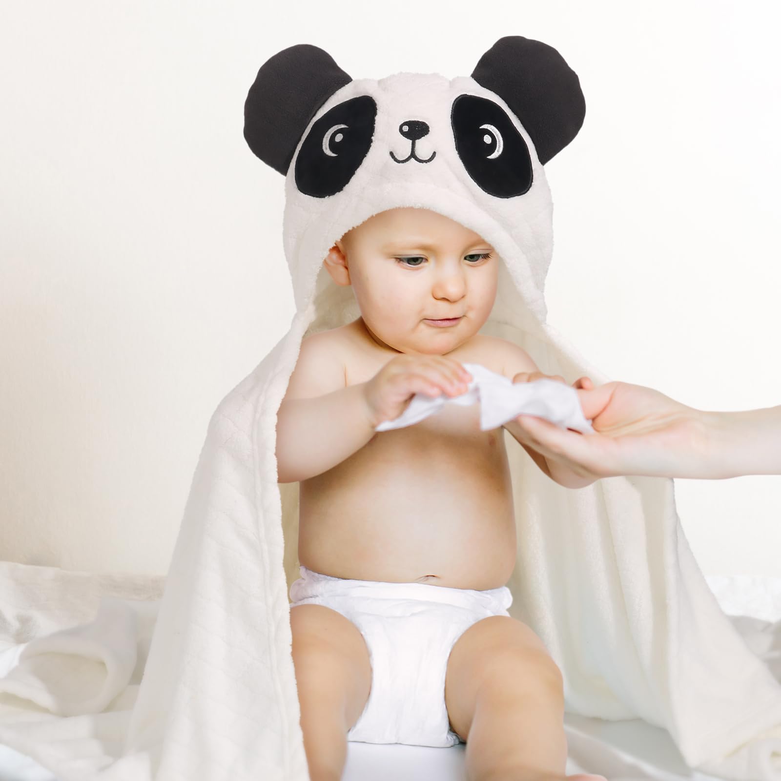 Toallas con capucha para niños pequeños, toallas con capucha de animales suaves y absorbentes para niños pequeños, paquete de 2 toallas de baño grandes de 50 x 32 pulgadas, toallas de baño