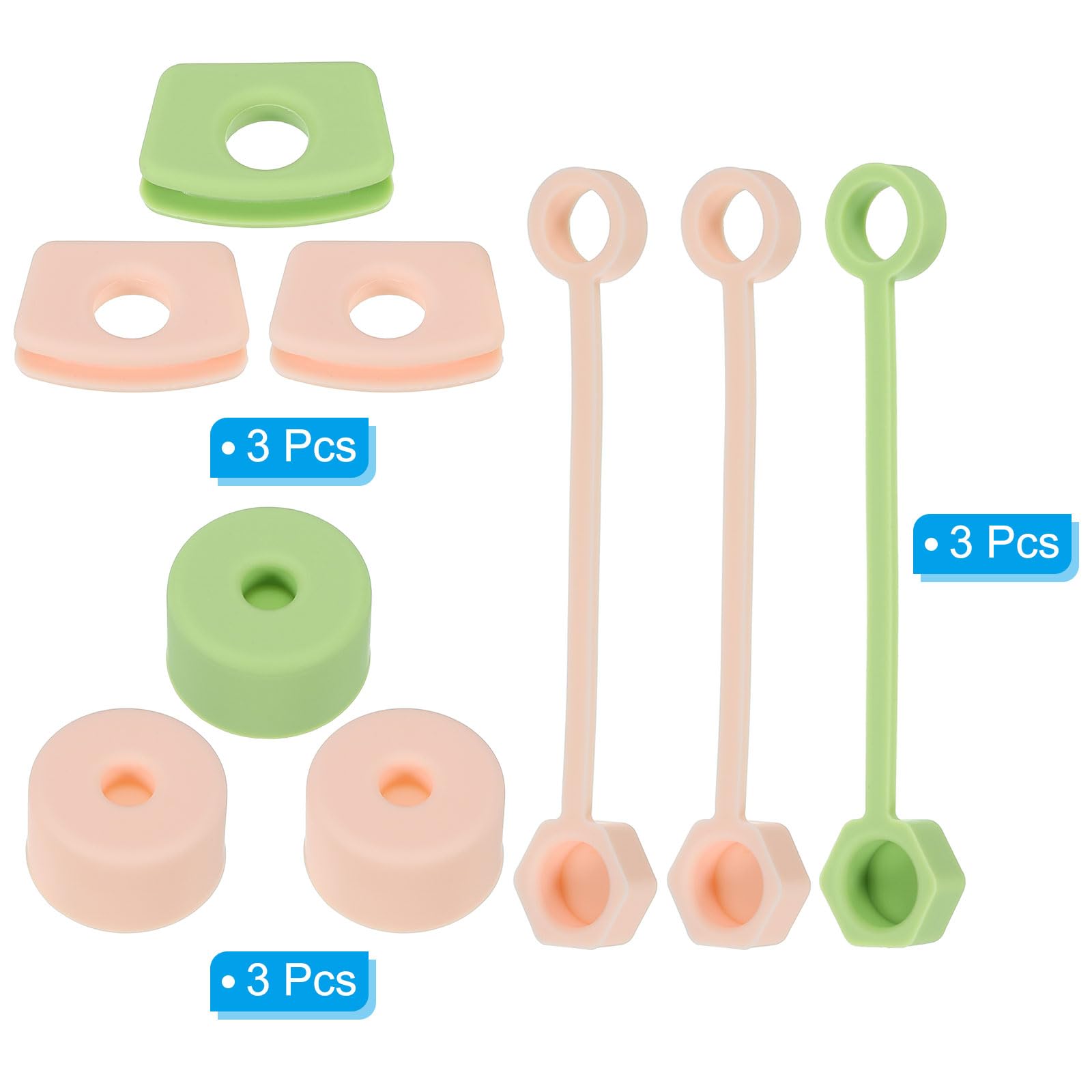 PATIKIL Silicone Spill Stopper for Straw Cup 1.0 2.0 40oz/ 30oz, Set of 9 Tumbler Accessories Including 3 Straw Cover Cap - Image 3