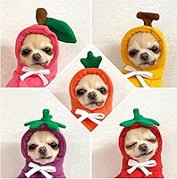 Vista 6 de XIAOYU Ropa para mascotas Sudaderas con capucha para perro, sudadera cálida, abrigo para cachorros, ropa de otoño e invierno con capucha de frutas