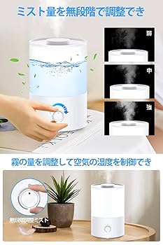 超音波式3.5L加湿器　未開封 Amazon.co.jp: 超音波式加湿器 加湿器 卓上 3.5L大容量 超音波