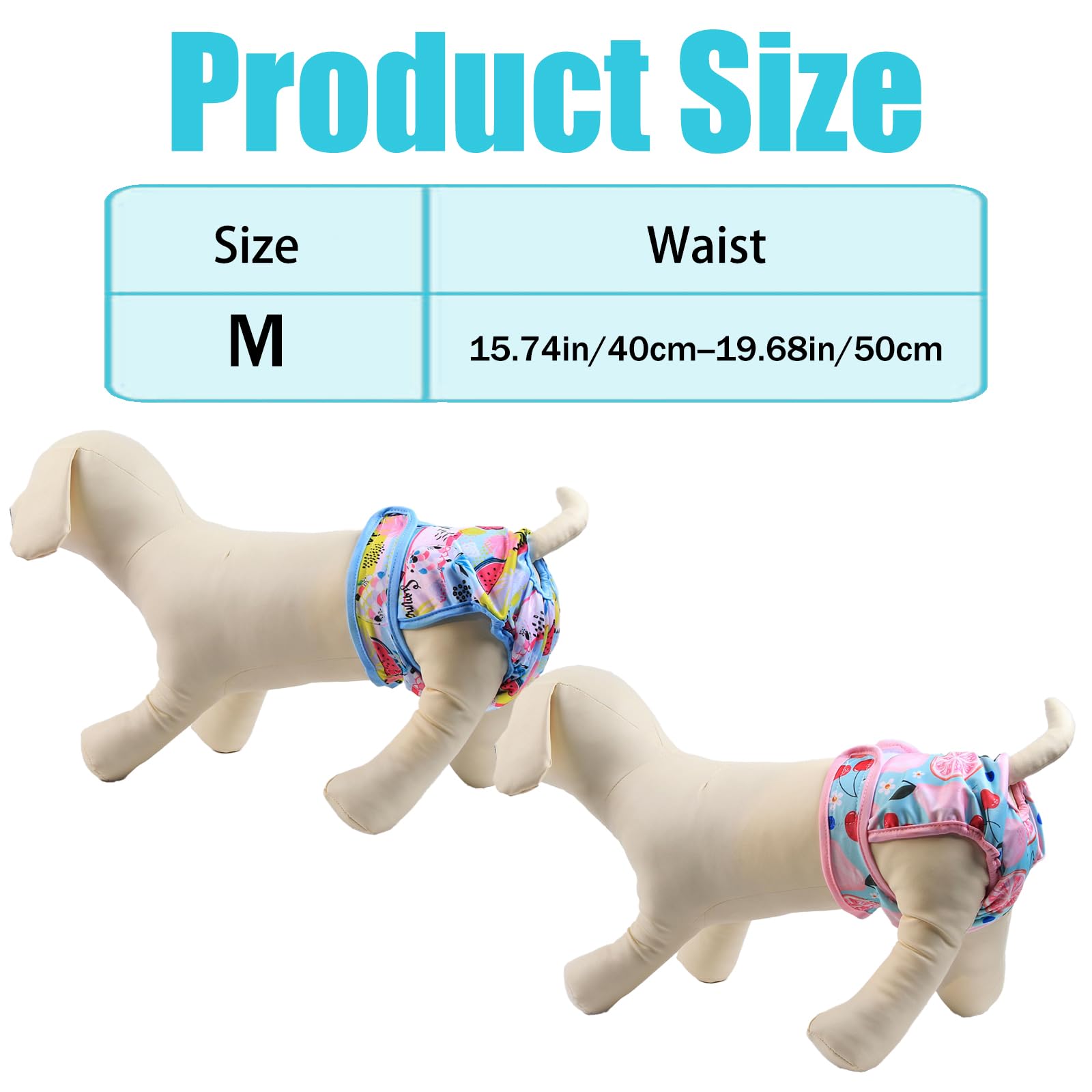 2 Packs Reusable Dog Nappies - Image 4