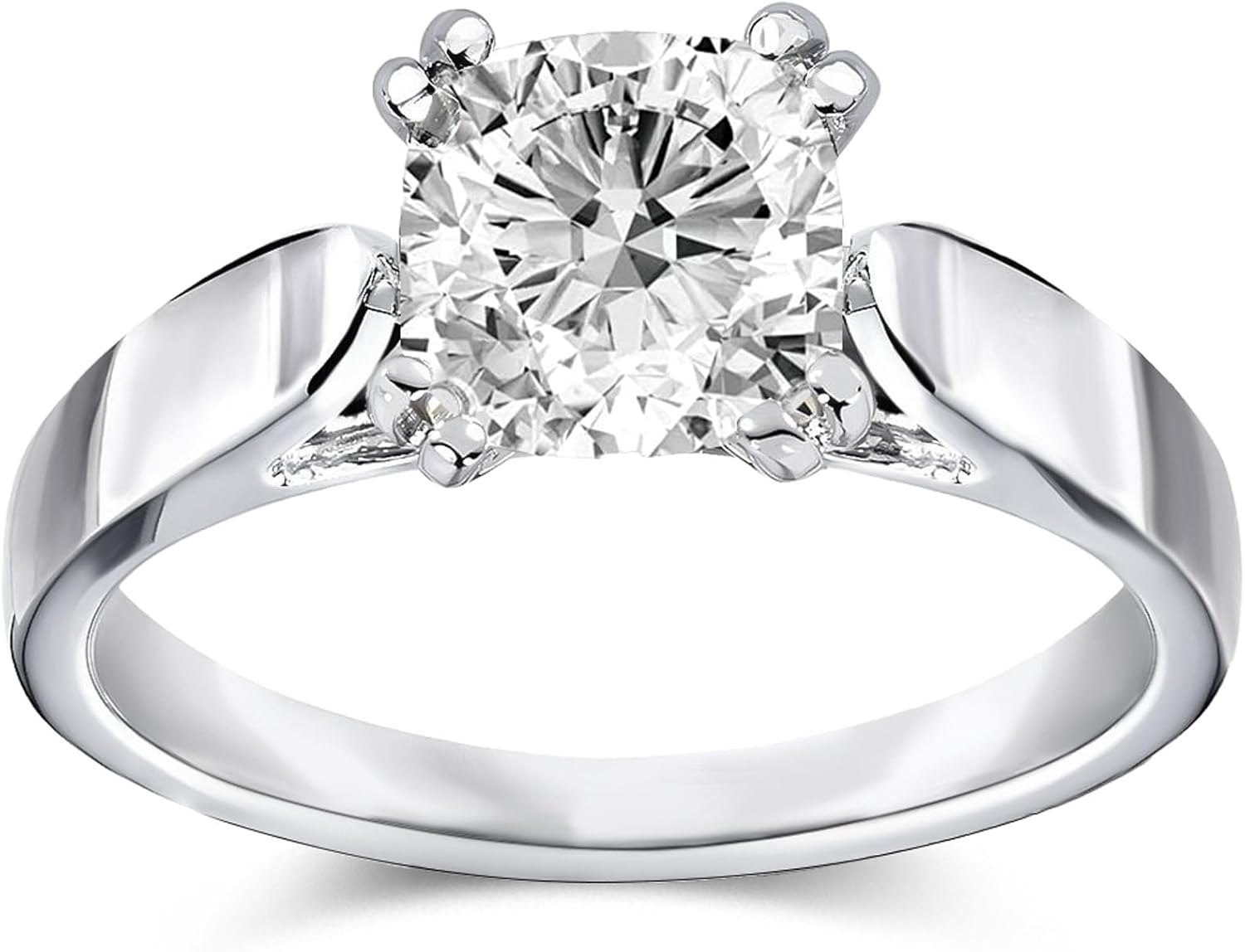 1-3ct Cushion Moissanite Engagement Rings for Women 925 Sterling Silver 10K 14K 18K Real Gold Solitaire Wedding Anniversary Promise Ring with Engraving