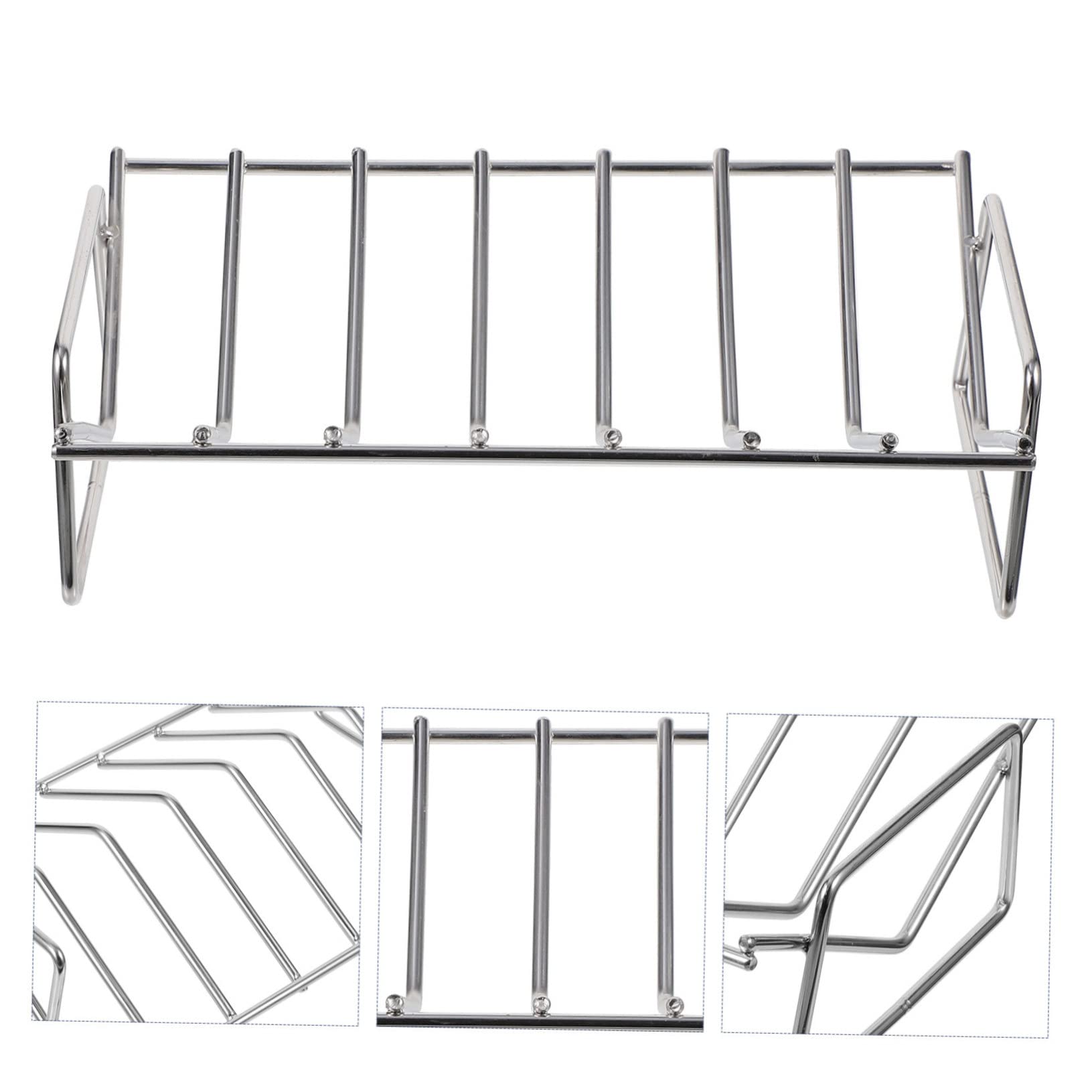 Ganchos para Parrilla de Barbacoa y Soporte para Muslos de Pollo - Costillas fáciles de Asar para una Barbacoa Herramienta Esencial para cocinar Carne al Aire Libre.