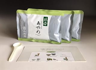 丸久小山园 食品加工用抹茶 Ayama 100克袋×3个 ayame 附带计量勺、说明书