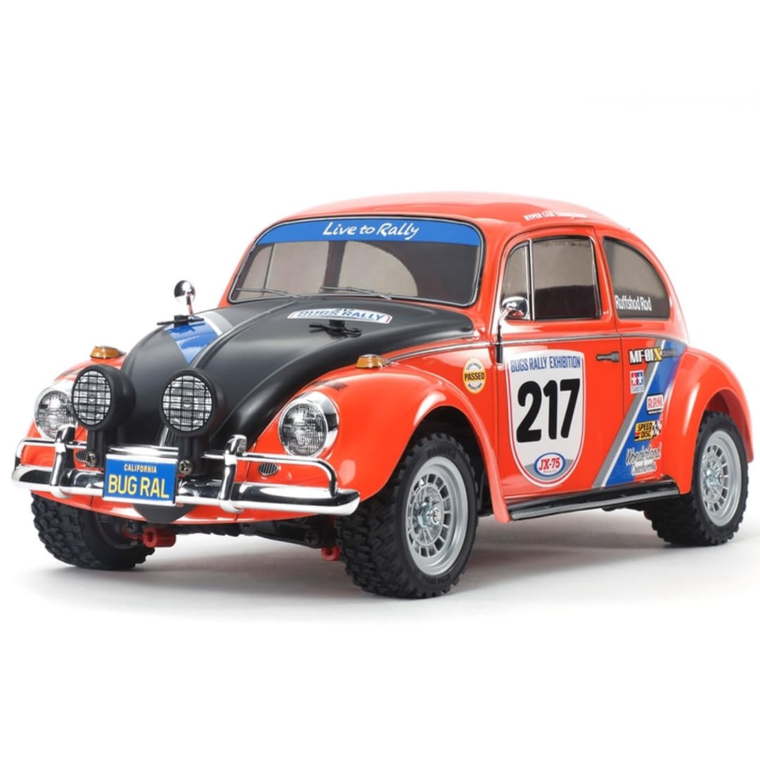 自動車 Tamiya 1/18 Volkswagen Buggy Amazon.com: TAMIYA Volkswagen Beetle Rally MF-01X TAM58650A Cars