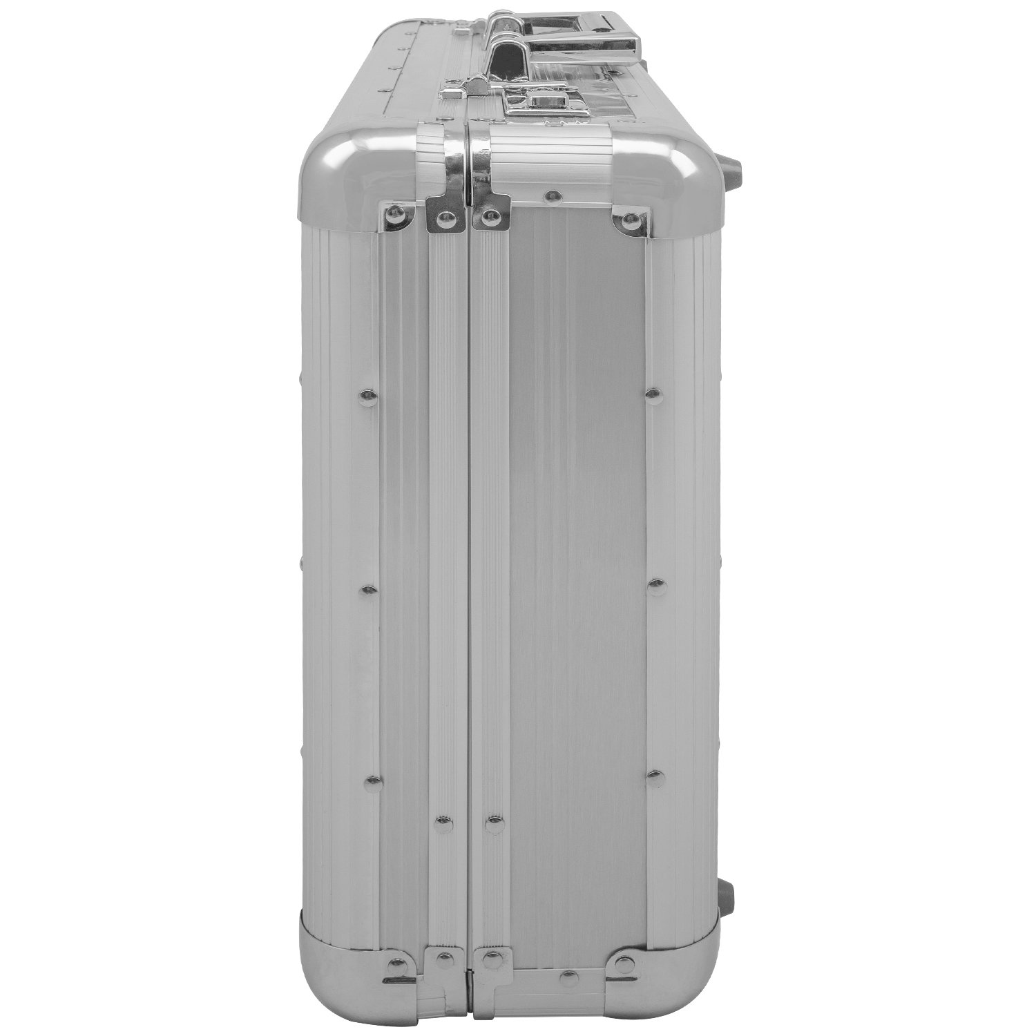 anndora Aktenkoffer Aluminium Attaché Koffer Silber - Zahlenschloss abschließbar