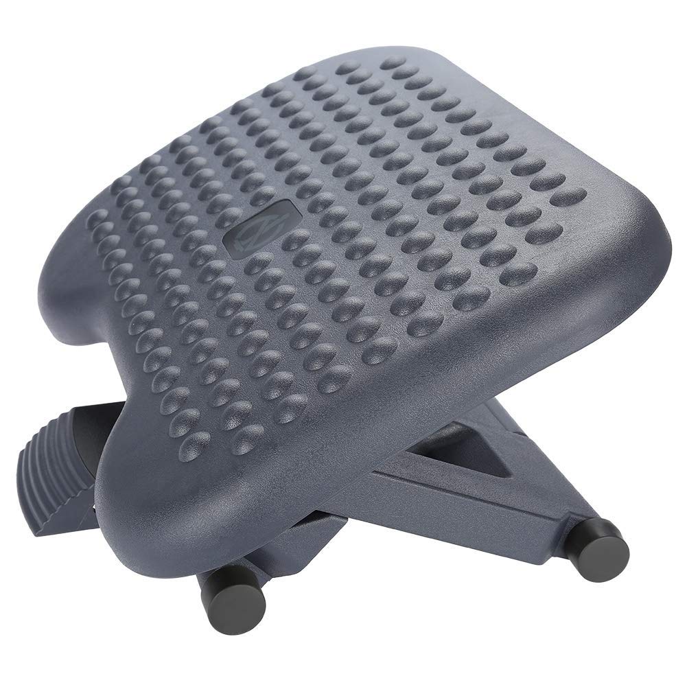 Poggiapiedi portatile ufficio, poggiapiedi regolabile per poggiapiedi sotto la scrivania Design ergonomico Altezza regolabile con funzione di massaggio Rilascio suola per uso domestico