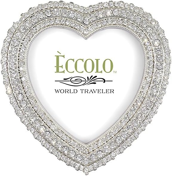 EccoloLtd Wedding Jewel Heart Picture Frame