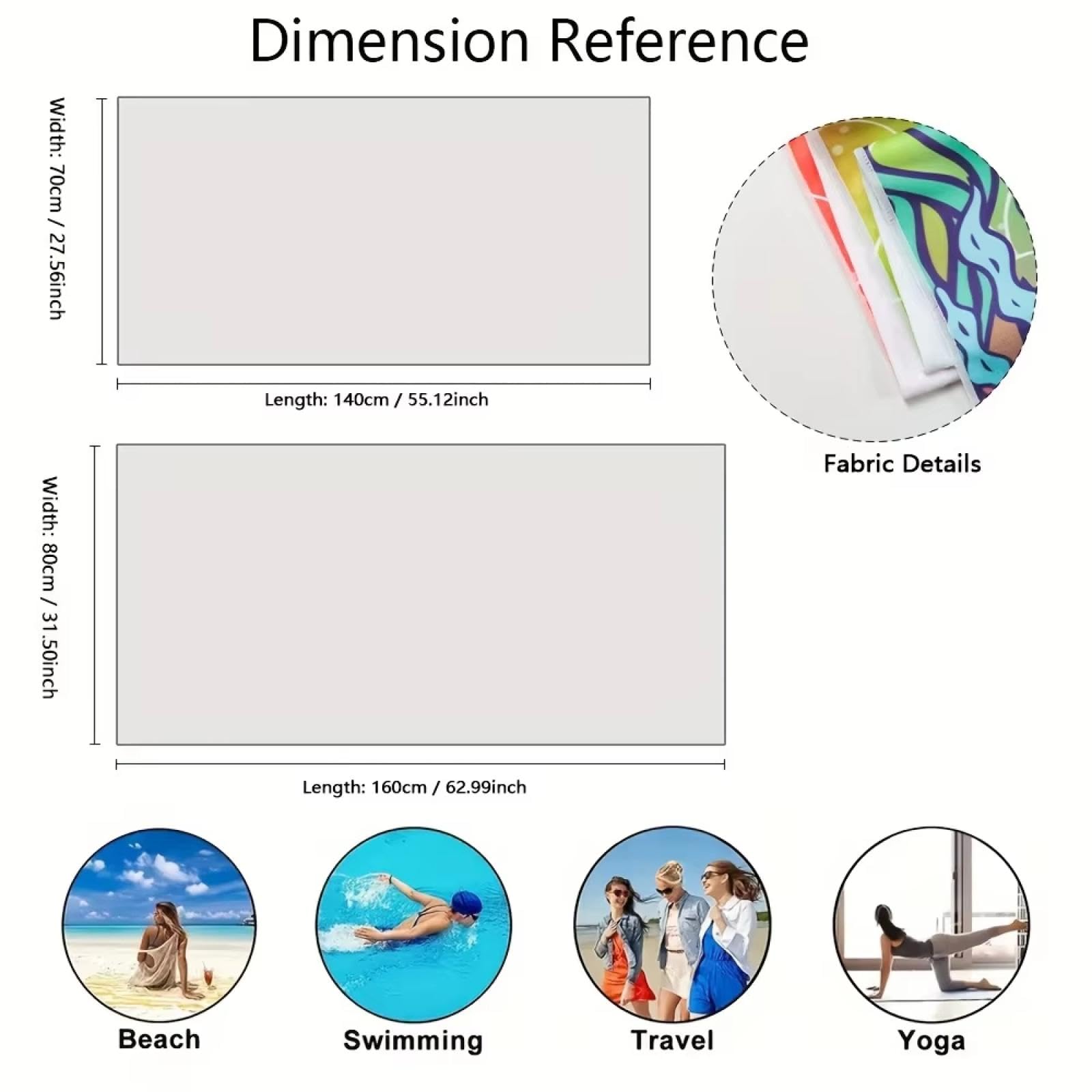 Asciugamano da spiaggia floreale, telo da spiaggia in microfibra per adulti, assorbente e ad asciugatura rapida per viaggi, piscina, yoga, palestra, campeggio 140x200cm/55 x79