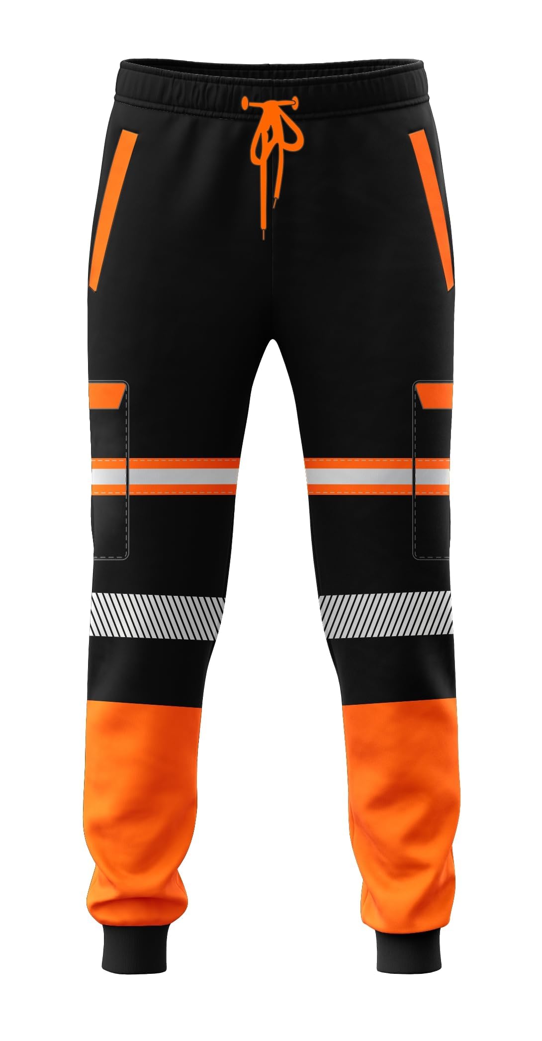 shelikesMens Hi Vis Viz Two Tone JOGGING BOTTOMS Combat Trousers Workwear JOGGERS