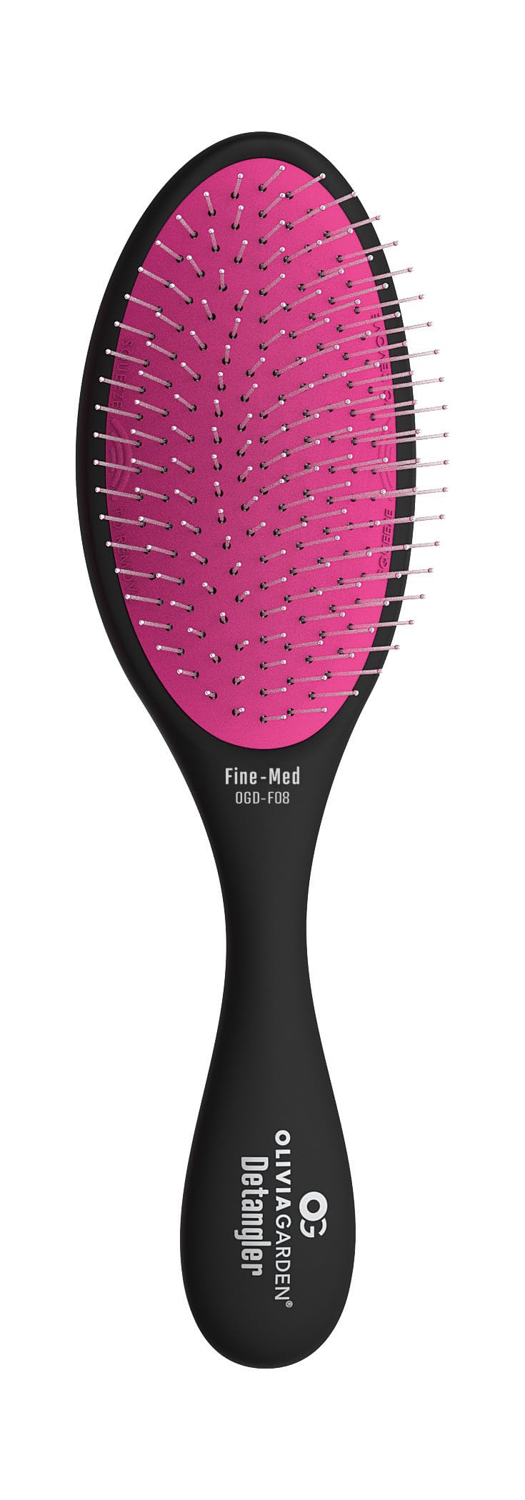 Olivia Garden OG Brush Detangler, removable cushion for easy cleaning, scalp hugging for scalp massage and custom bristles to detangle based on hair type, for wet or dry hair, women, men and children