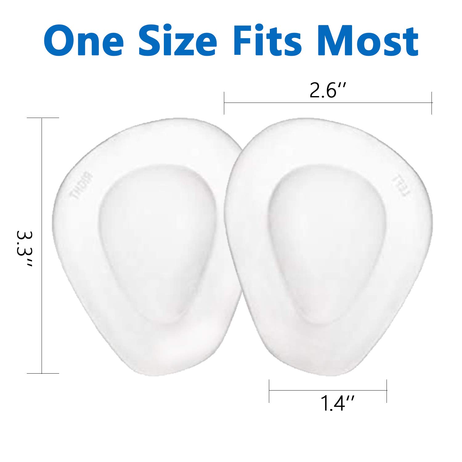 Pinky - Mangas para dedos de los pies, clear metatarsal gel pads, Transparente