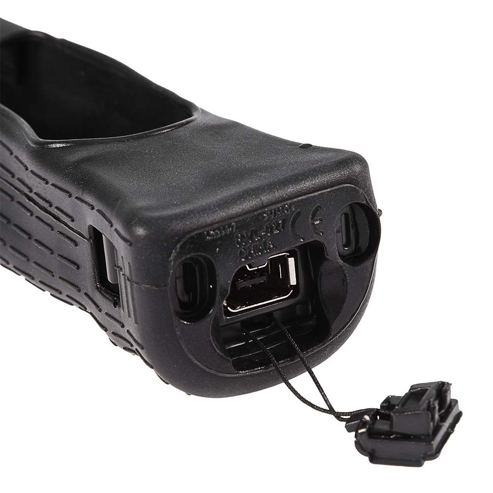 Adaptateur de Capteur Motion Plus, Adaptateur de Capteur Motion Plus Housse en Silicone pour Télécommande, Télécommande sans Fil pour Jeux (Le Noir)