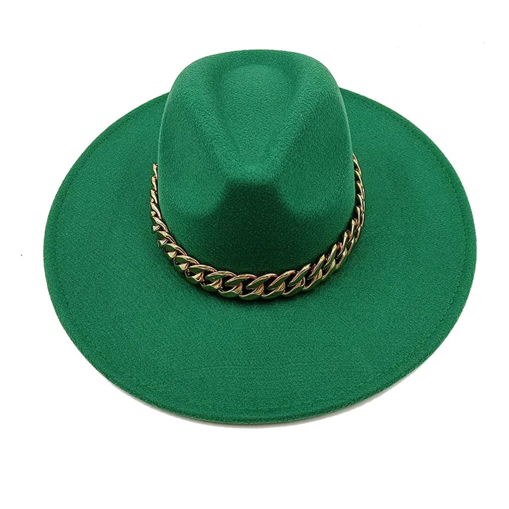 Cappello Fedora da donna, a tesa larga, in feltro, stile jazz