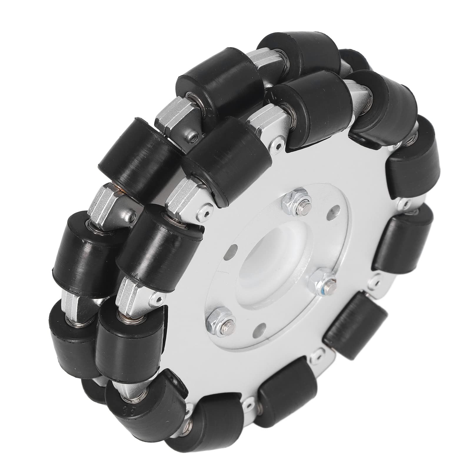 HERCHR Ruedas multidireccionales de Doble Fila Rueda omnidireccional de 127 mm con Rodillos de cojinete Rueda omnidireccional Piezas de Repuesto