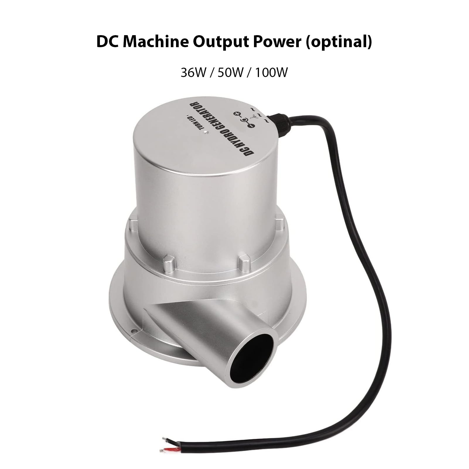 Hydro Generator, Permanent Magnet Water Turbine Generator, Aimant Brosse sans Balais, Générateur Hydroélectrique de Charge de Batterie 12V (100W)