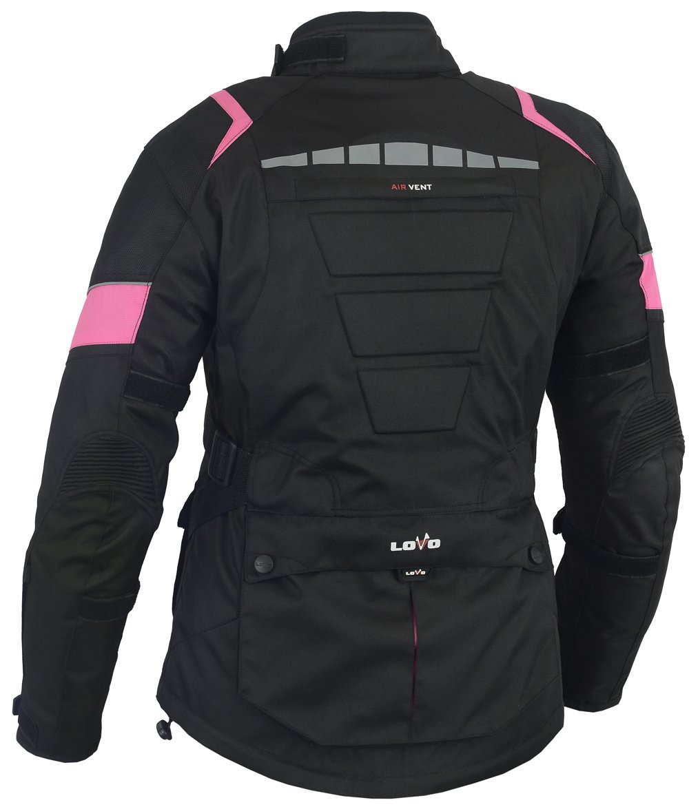 LOVO - Chaqueta Moto Mujer 4 Estaciones 3/4 - Cazadora Moto Mujer Longitud 3/4 Alta Protección - Chaqueta Moto Verano e Invierno Impermeable y Transpirable - Ropa Moto Mujer para Todas las Estaciones