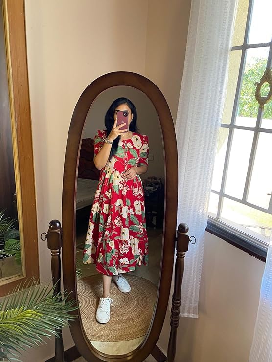 Image of NEW4U Women Printed Rayon Anarkali Kurta for Girls Regular Wear Long Kurti Gown