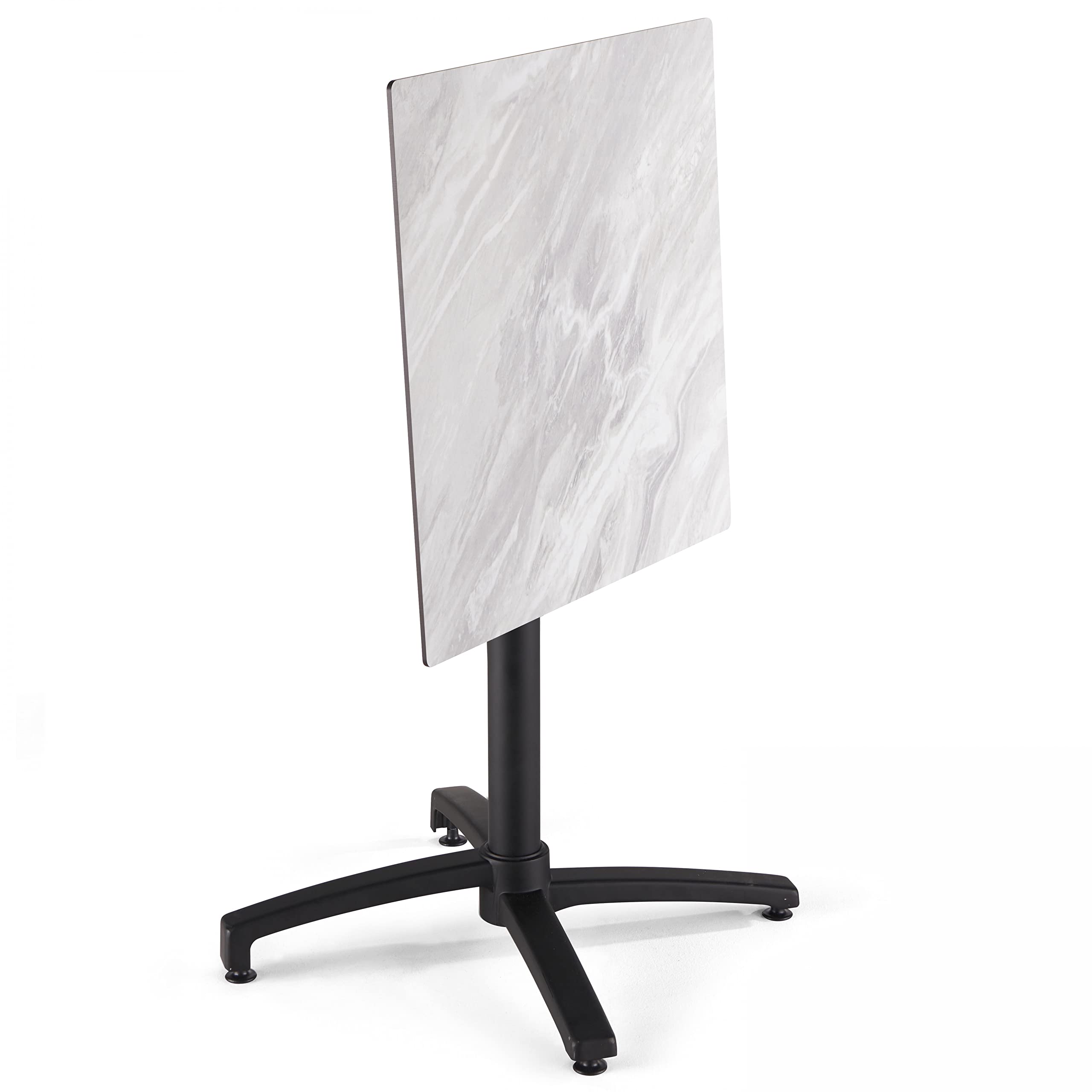 Oviala Pied de Table avec système inclinable en Aluminium Noir Klipo