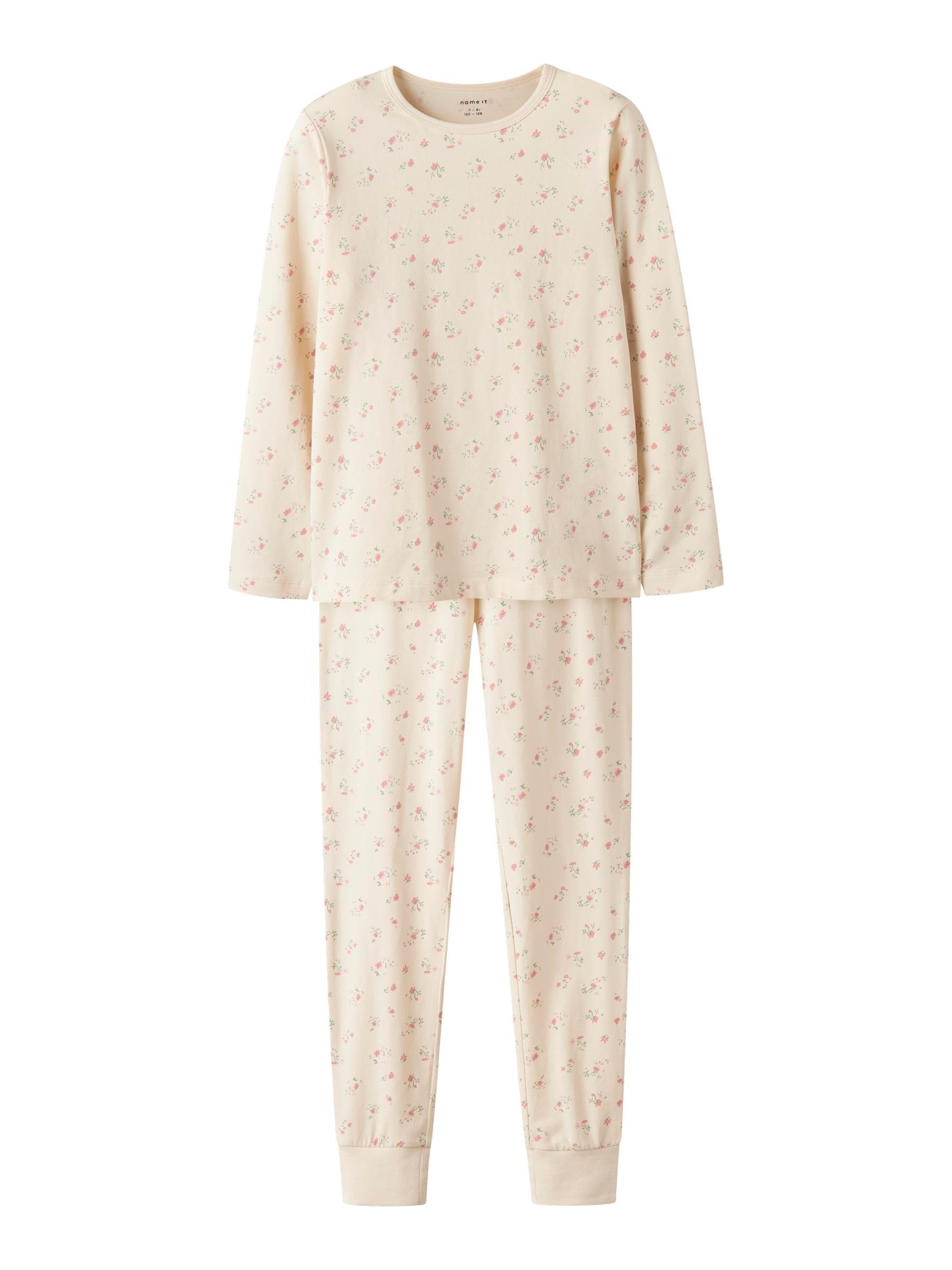 Name IT Mädchen Nkfnightset Flower Noos, Turtledove, 110-116 EU