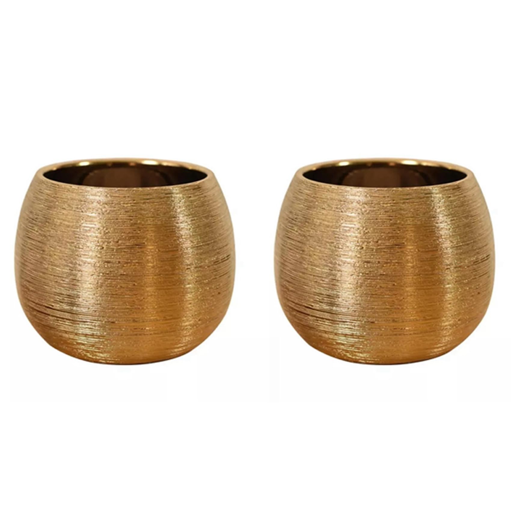 Remingtape Gold 2X Ceramic Plant Pot Planter -Plated Flower Pot Flowerpot Flower Vase Plant Pot