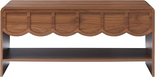 Miniatura 9 de Mesa de centro elevable con compartimento oculto, mesa central de madera de 2 niveles con panel ondulado, moderna mesa elevadora para el hogar, sala