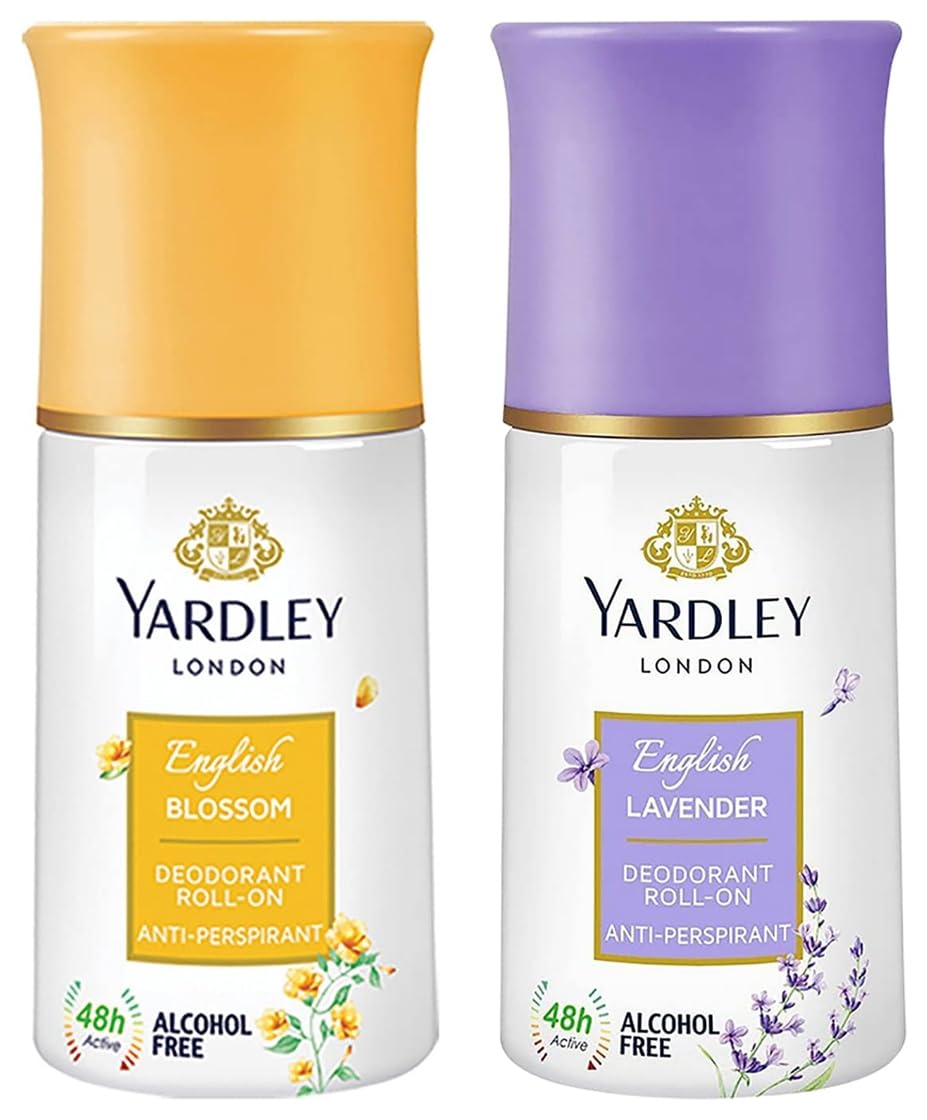 Yardley London English Blossom Anti Perspirant Deodorant Roll On for Women, 50ml & Yardley London English Lavender Anti Perspirant Deodorant Roll On For Women, Floral, 50ml-image-28