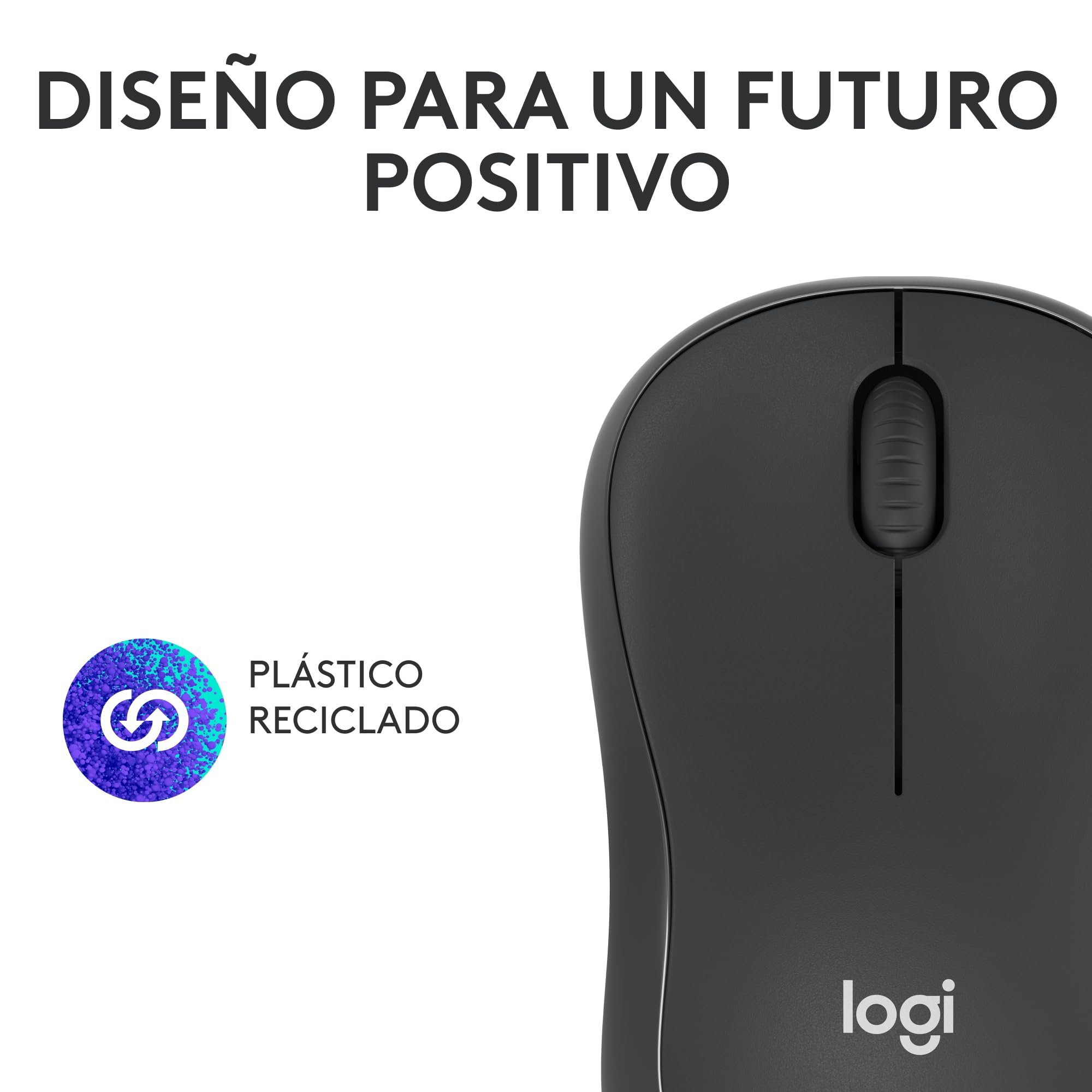 Logitech M240 Silencioso Bluetooth Ratón, inalámbrico, Compacto, portátil, Seguimiento Suave, batería 18 Meses, Windows, macOS, ChromeOS, Compatible con PC, Mac, laptops, Tablets - Grafito