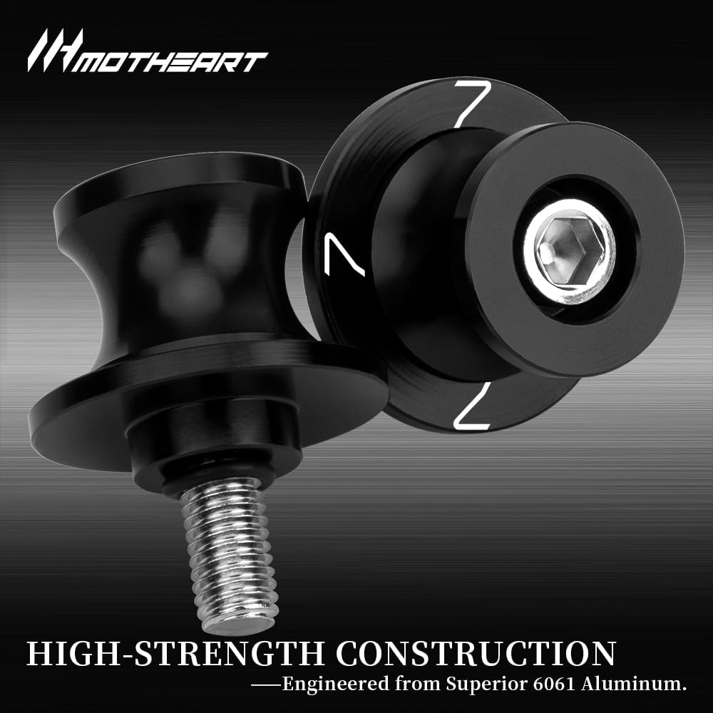 M8 Motorcycle Swingarm Bobbins For Z7 Hybrid 2024-2025 Ninja 7 Hybrid 2024-2025 Paddock Stand Mounts with Shock Absorption and Rear Swingarm z7 hybrid ninja 7 Accessories (Black)